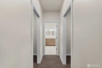 Two walk-in-closets, with pocket doors to maximize space and simplicity!