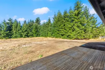 Another view of the private backyard!