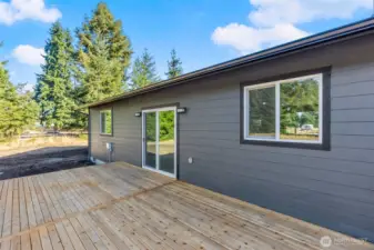 Deck off slider, easy for outdoor meals!