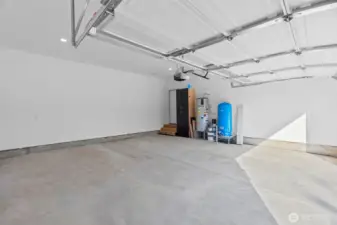 Finished garage with exterior man door. (to left, not pictured)