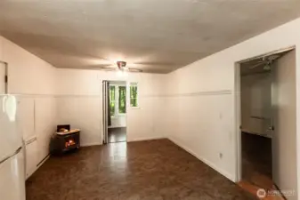 Guest house with propane stove and side den