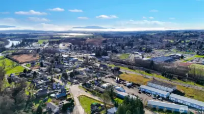 View looking SW from junction of Cedar, Portal & Eaton towards dtown Ferndale and beyond.