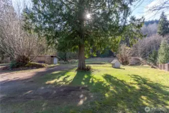 Well house and garden area