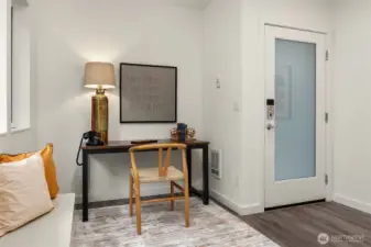 The main floor entry is so spacious.