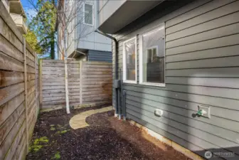 Another view of the secure back yard.