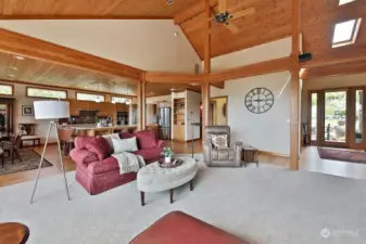 Living area flows to kitchen and dining area.