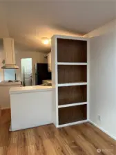 Built In Bookcase in Living Room