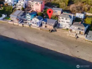 Aerial view of the property.