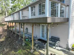 Rear lower porch entry to ADU