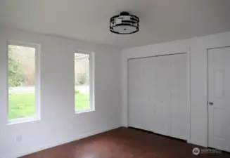 Large second bedroom next to the living room and second bathroom
