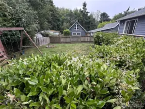 The enclosed back garden area