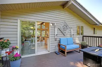 Cozy deck for entertaining.