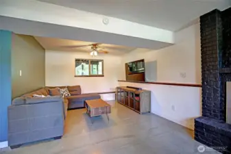 TV area downstairs.