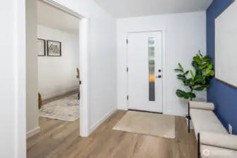 Large and open entry with the office just off from the front door.