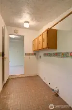 Spacious utility room with storage