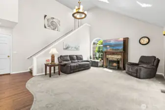 Vaulted ceilings in the great room
