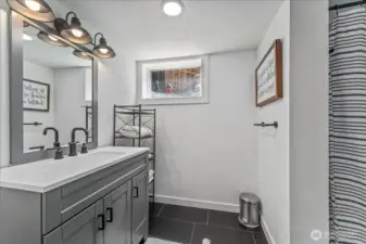 Full Bath in Basement