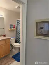 Hall into bathroom