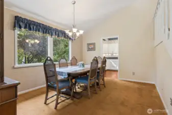 Dining room w/lovely large window.