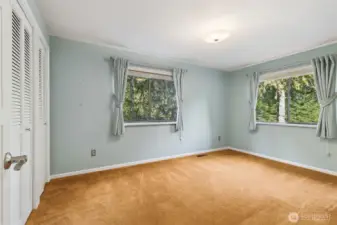 First guest bedroom at the top of the stairs.