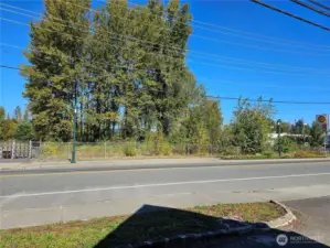 Subject property is to the left of the Shell Gas Station