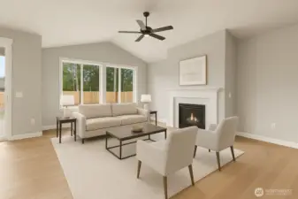 Home is under construction. Photos of a previously built home with similar finishes that are virtually staged. Builder reserves the right to make changes to plans & specifications without notice. Features vary by plan. Buyer to verify square footage.