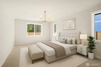 Home is under construction. Photos of a previously built home with similar finishes that are virtually staged. Builder reserves the right to make changes to plans & specifications without notice. Features vary by plan. Buyer to verify square footage.