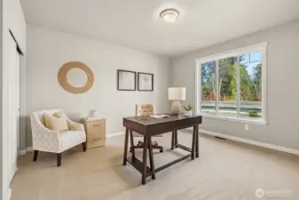 Home is under construction. Photos of a previously built home with similar finishes that are virtually staged. Builder reserves the right to make changes to plans & specifications without notice. Features vary by plan. Buyer to verify square footage.