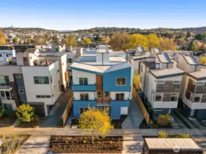 Stunning exterior fitted into a quiet residential neighborhood