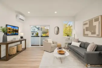 The main level flows seamlessly into a spacious great room, designed for a connected living experience.