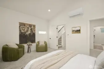 With enough room for a sitting area.