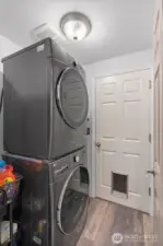 Laundry room with dog door!