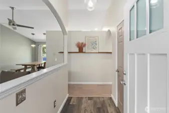 Upon entering this lovely home...notice the architectural lines - beautiful character and interest!