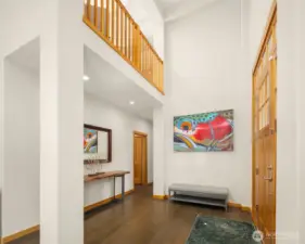 A grand entry foyer opens to a casual, spacious, comfortable and welcoming floor plan.