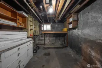 Unfinished storage area