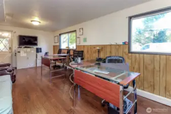 Downstairs bonus room currently used for office, even has its own entrance