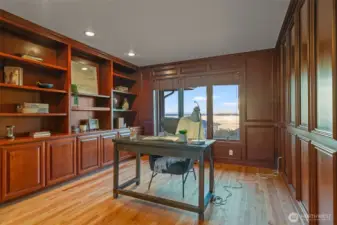 Den with custom built-ins.