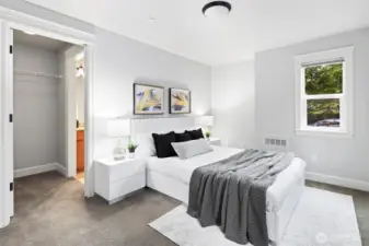 Lower level bedroom is also en suite.