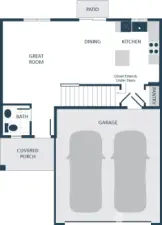 Image is a rendering. Photographs are for illustrative purposes only. Features, finishes, interior/exterior colors, landscaping and floorplan shown may vary from actual homes built.