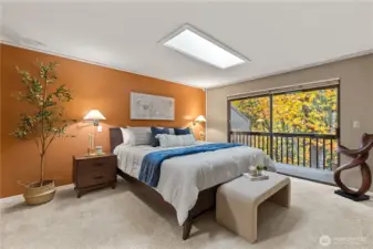 Primary suite with private deck