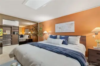 Primary suite mirror wall