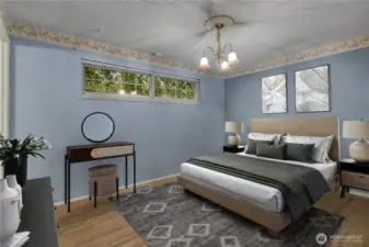 Upper Level Primary Bedroom (Virtually Staged)