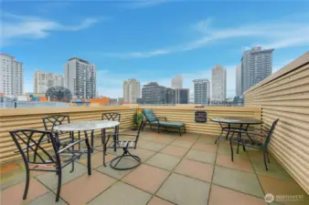 Magical city & sunset views from this fabulous rooftop deck!