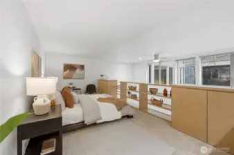 Another view of the lofted bedroom, so cool!