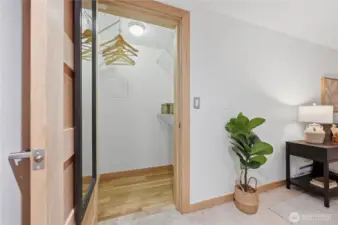 Wonderful clothing closet.