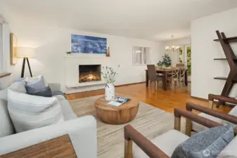 Open, light-filled living room with seamless flow—perfect for everyday living and casual entertaining.