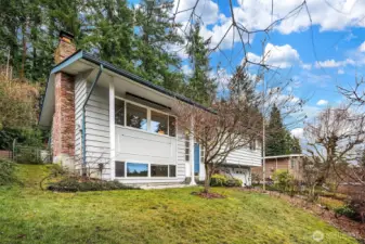 Classic Lake Forest Park home with simple lines, thoughtful scale, and a welcoming street presence.