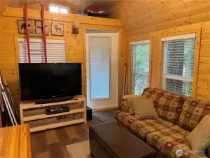 Storage space up top.