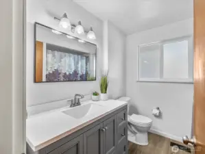 Step into a beautifully updated bathroom where modern touches meet everyday comfort.