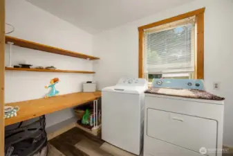 Laundry room is on the main floor and has been recently updated.
